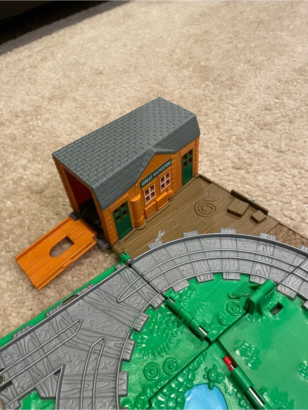 Thomas the train.   Great Waterton Toy Station portable.